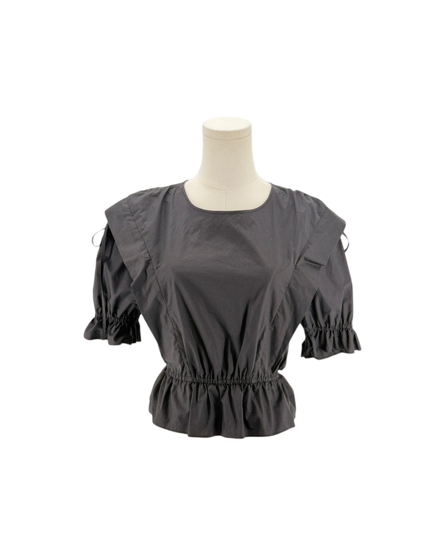 Frame Puff-sleeves Elasticated Waist Blouse