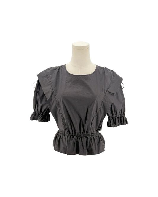 Frame Puff-sleeves Elasticated Waist Blouse