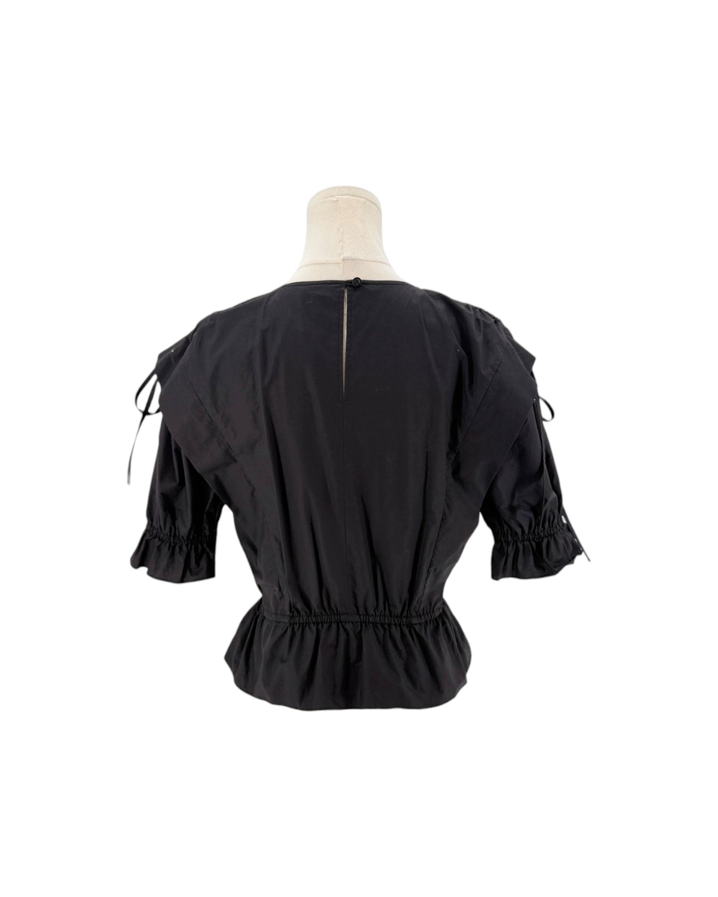 Frame Puff-sleeves Elasticated Waist Blouse
