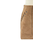 Brown skirt on a mannequin with a white background
