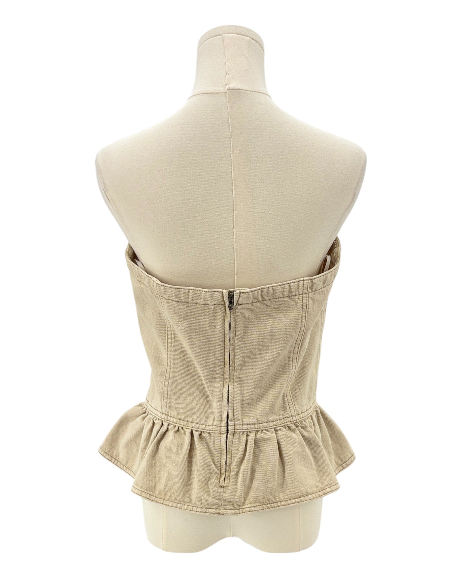 Isabel Marant beige peplum top 