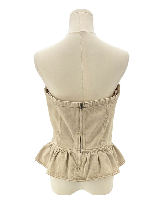 Isabel Marant beige peplum top 