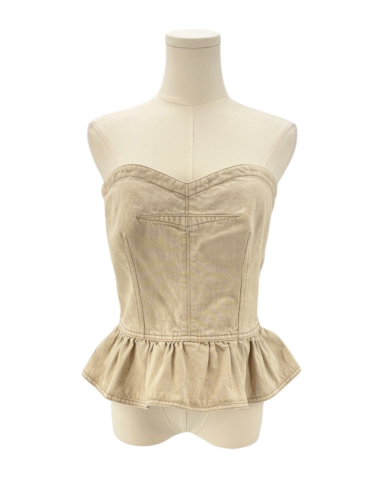 Isabel Marant beige peplum top 