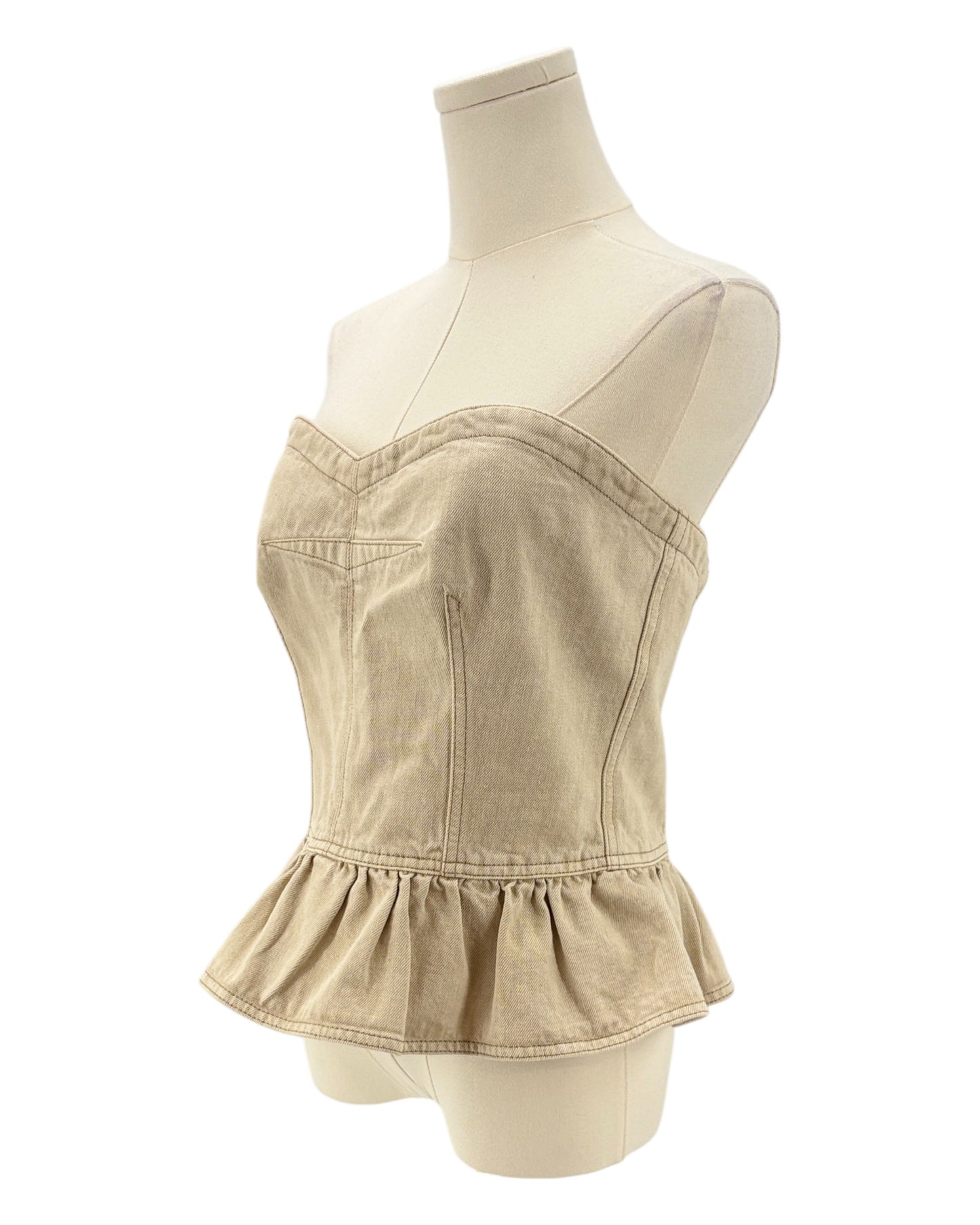 Isabel Marant beige peplum top 
