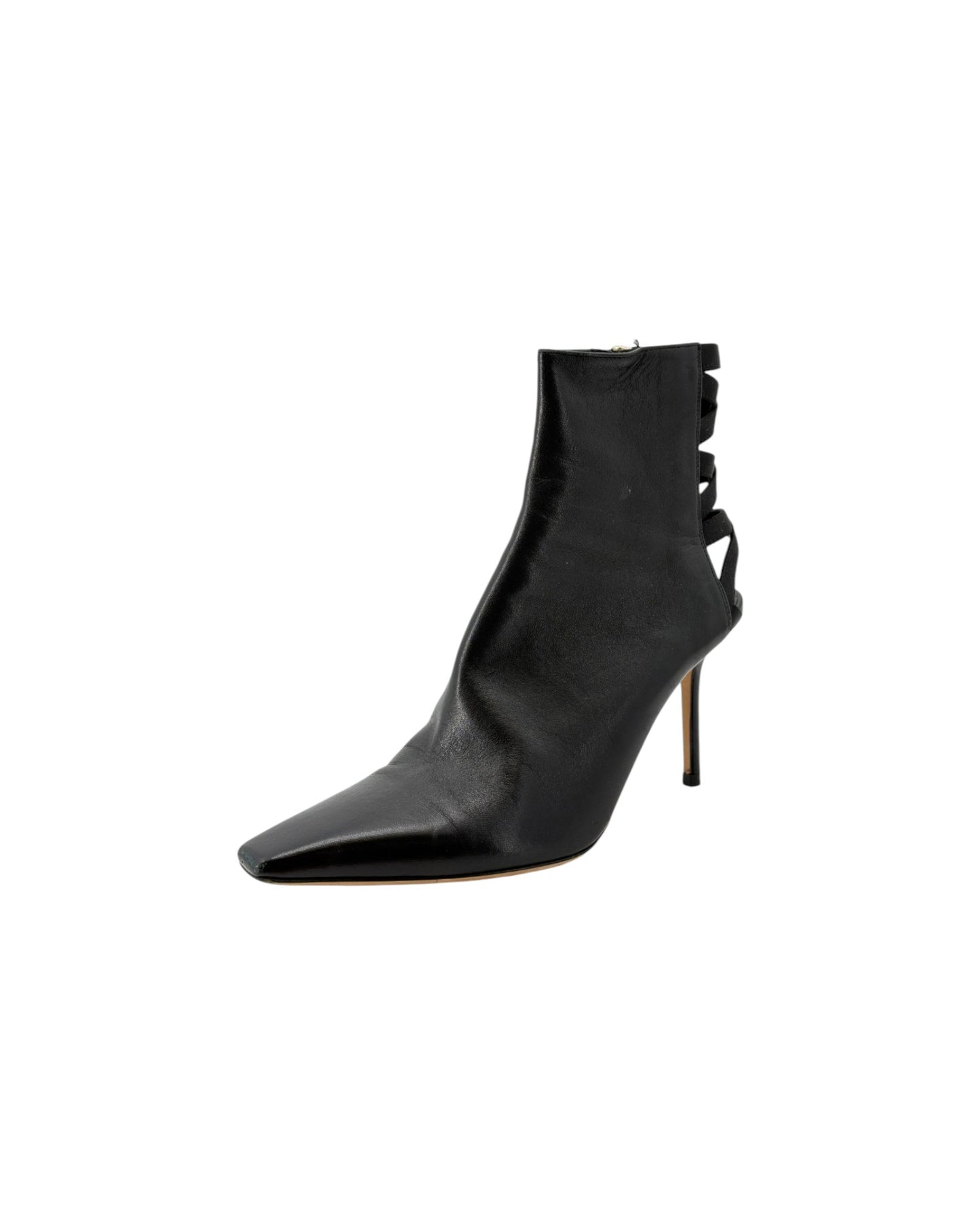 Jimmy Choo Camie 85 Black Leather Ankle Boot