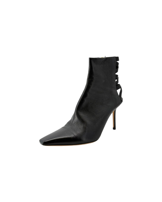 Jimmy Choo Camie 85 Black Leather Ankle Boot