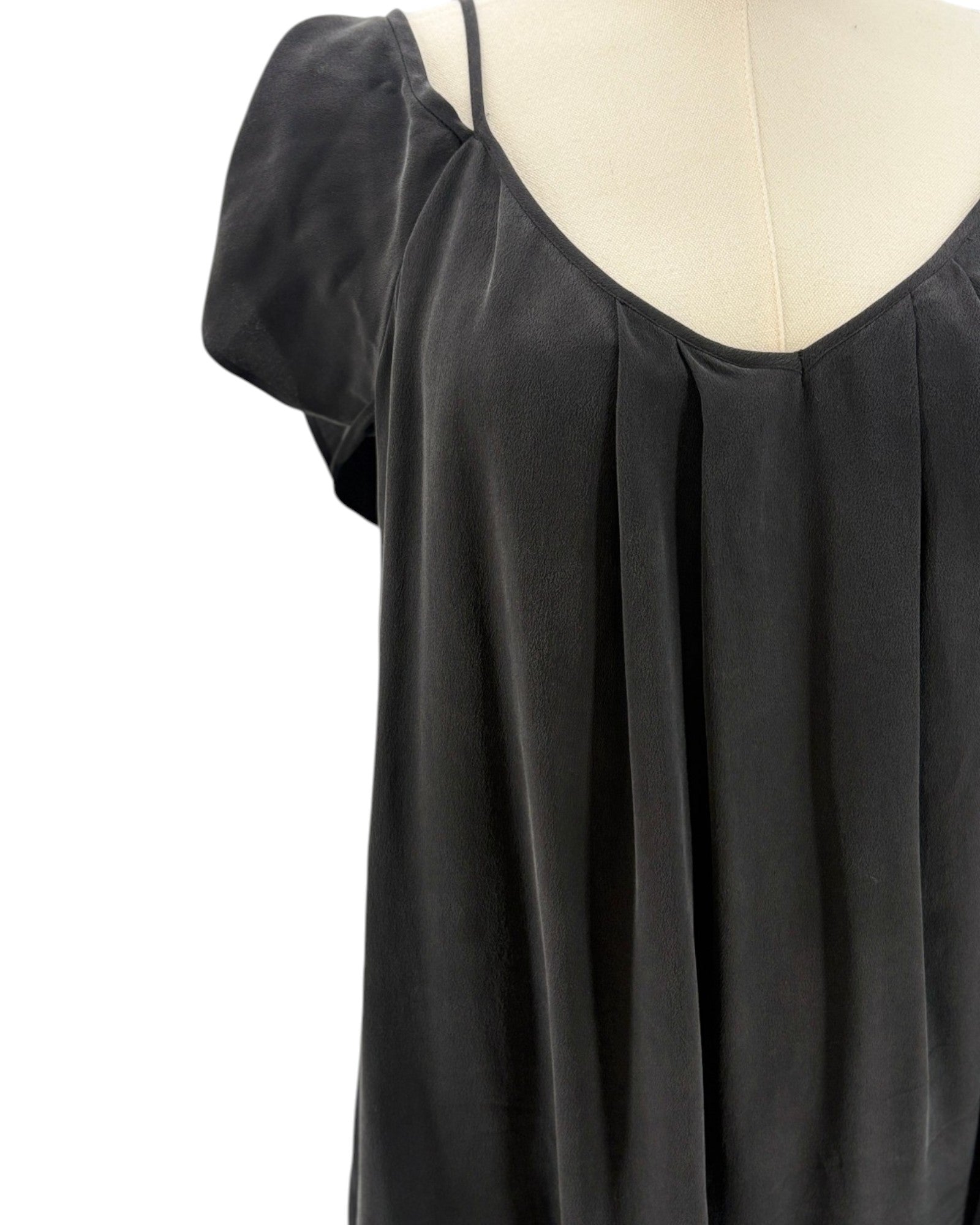 Joie gray dress on a mannequin against a white background