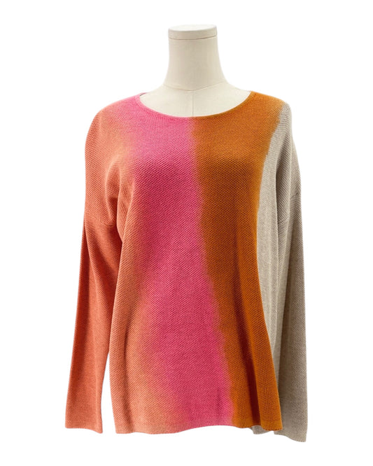 Ombre sweater on a mannequin with a white background