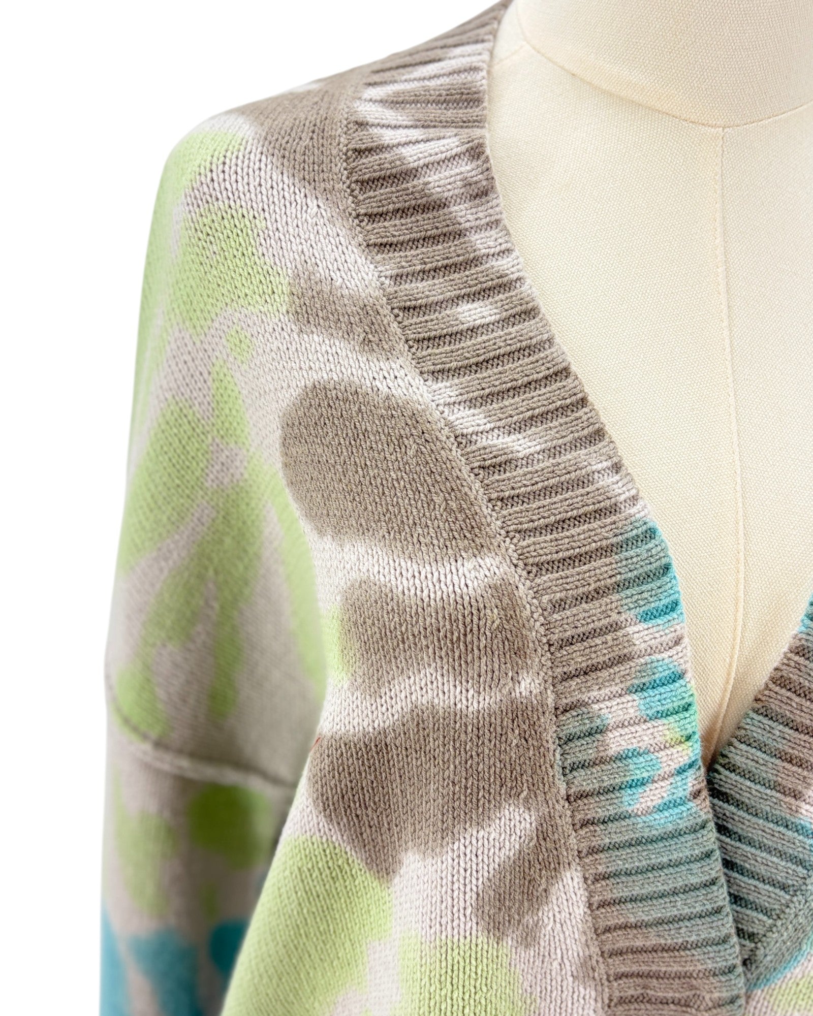 Lisa Todd tie dye patterned cardigan sweater