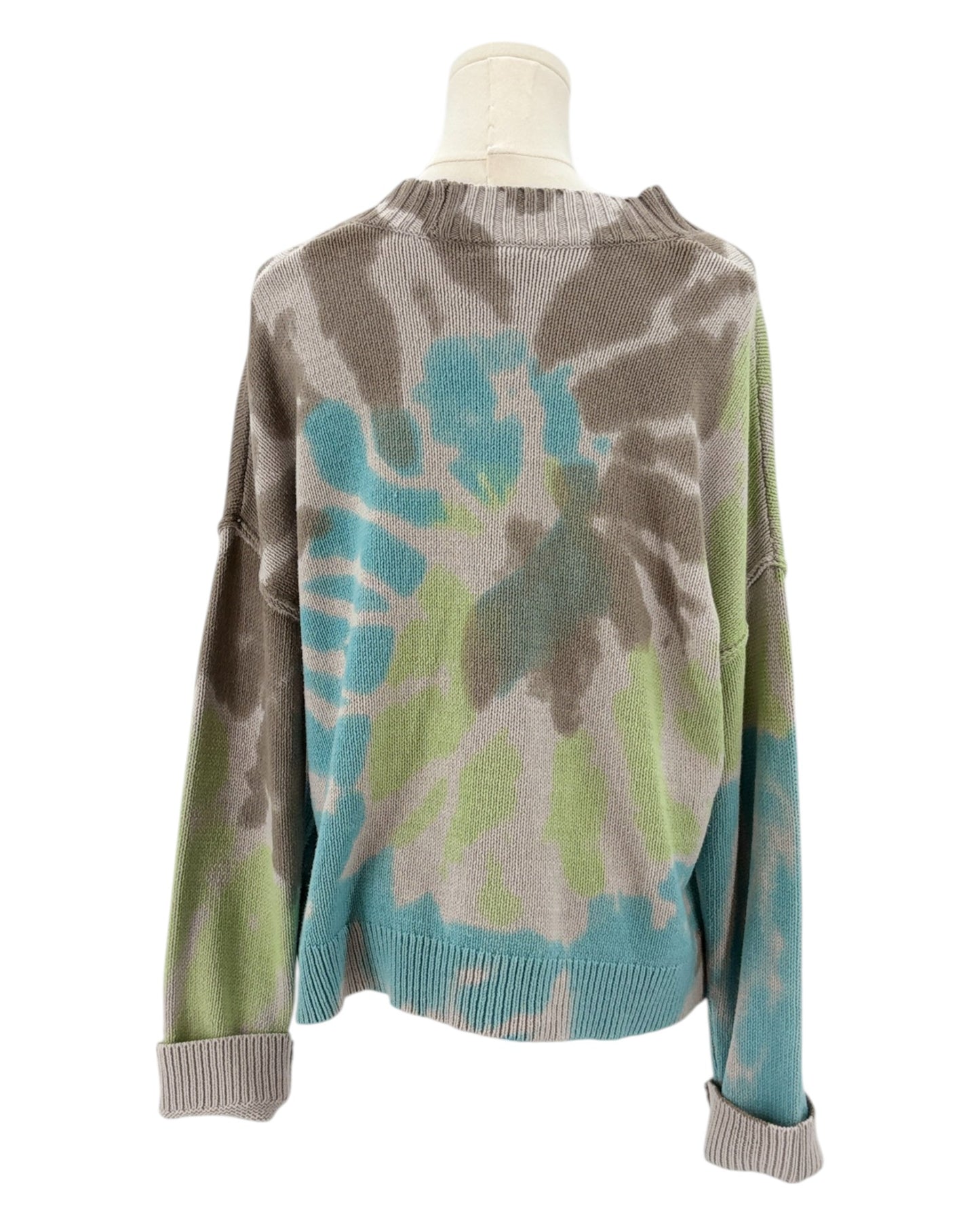 Lisa Todd tie dye patterned cardigan sweater