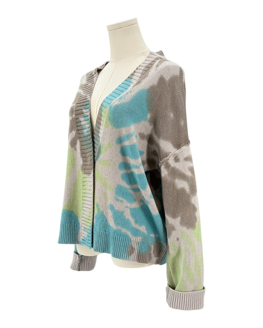 Lisa Todd tie dye patterned cardigan sweater