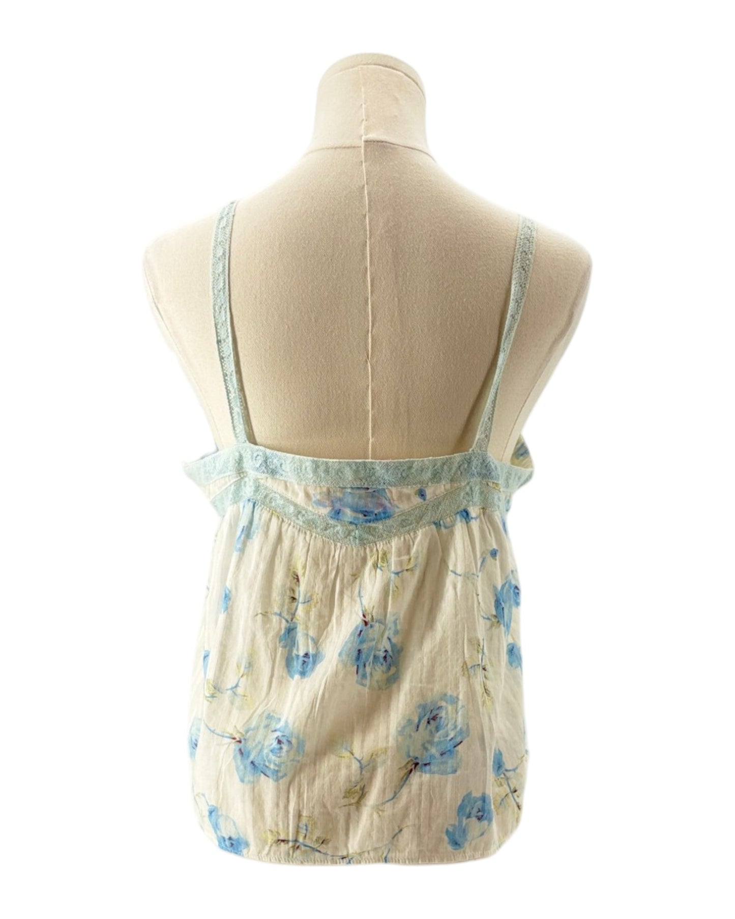 Loveshackfancy floral Tank top on a mannequin with a white background