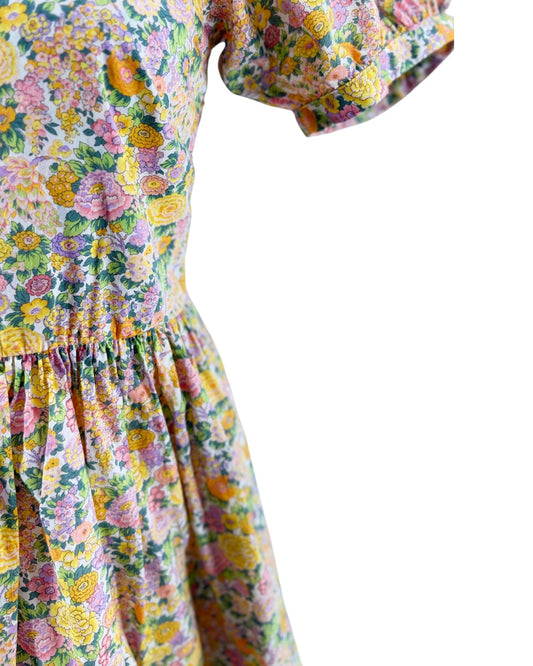 Floral dress with a white background