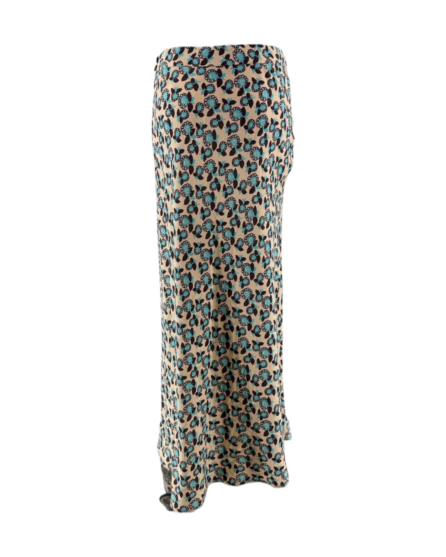 Floral print skirt on a white background