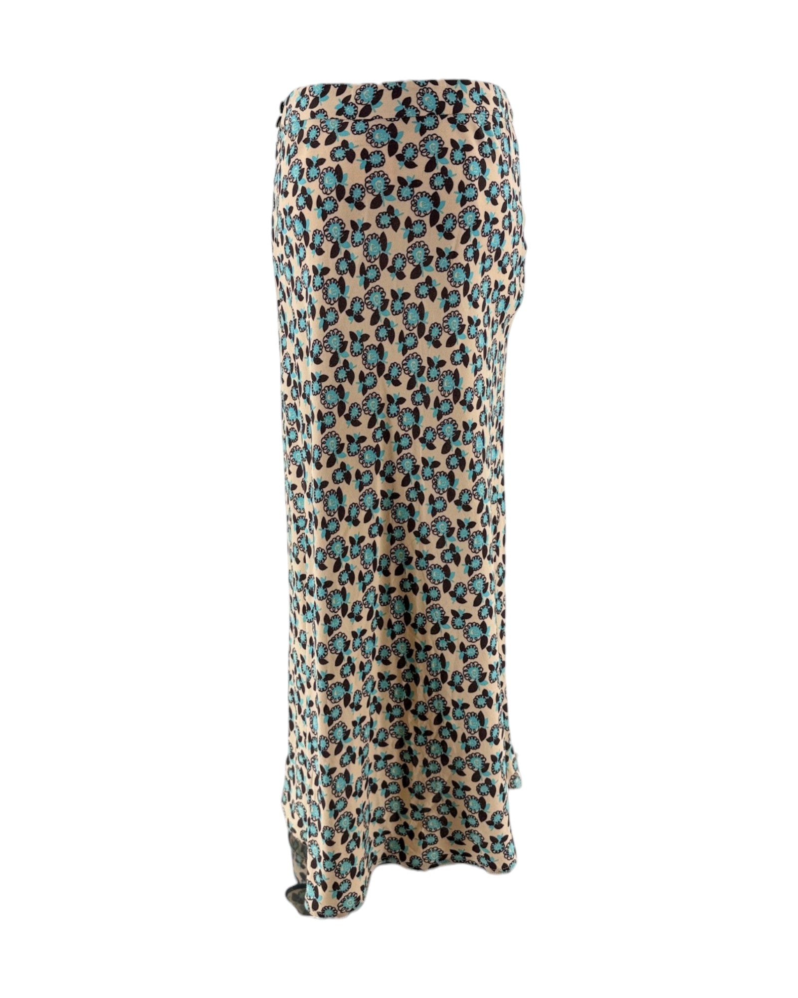 Floral print skirt on a white background