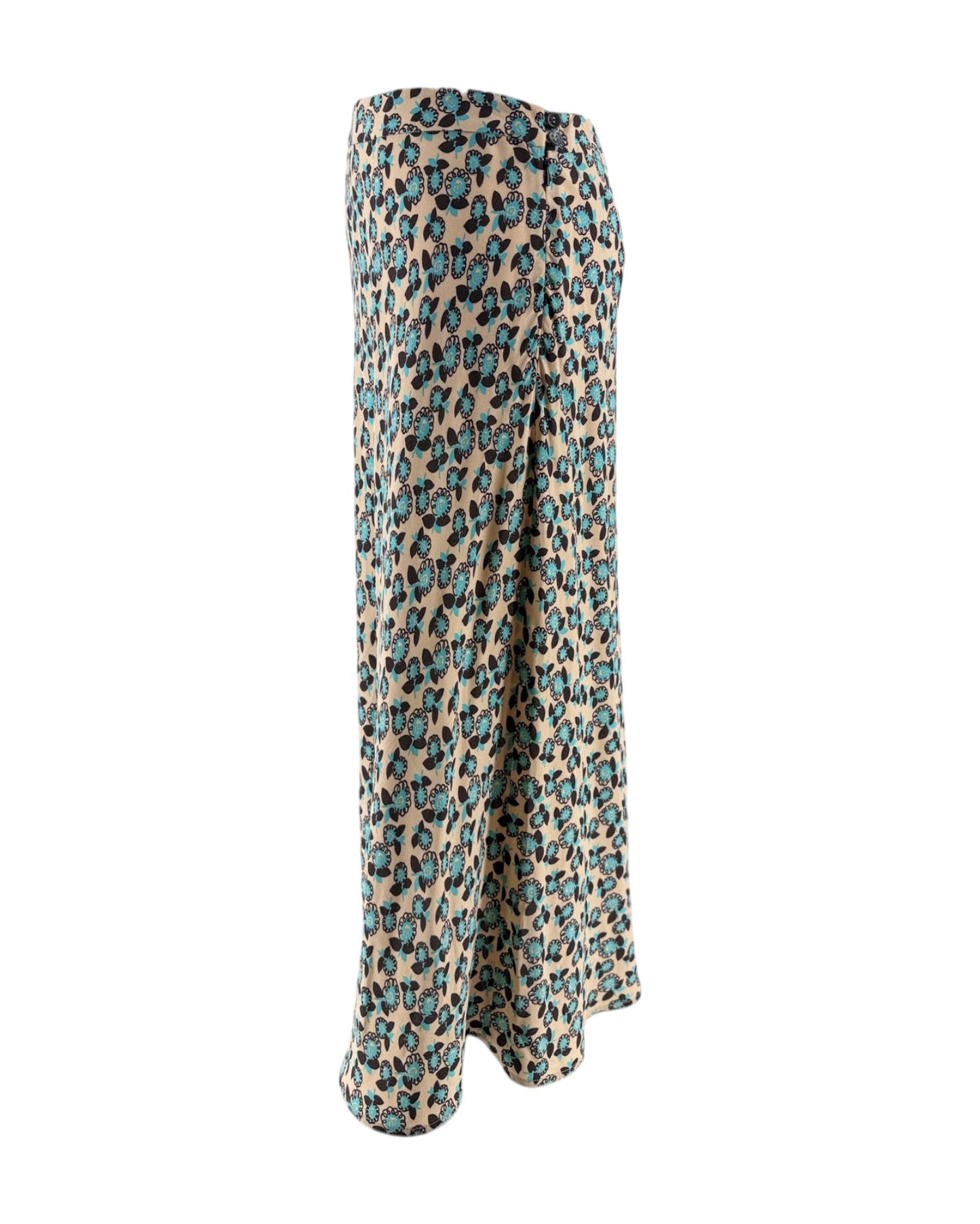 Floral print skirt on a white background