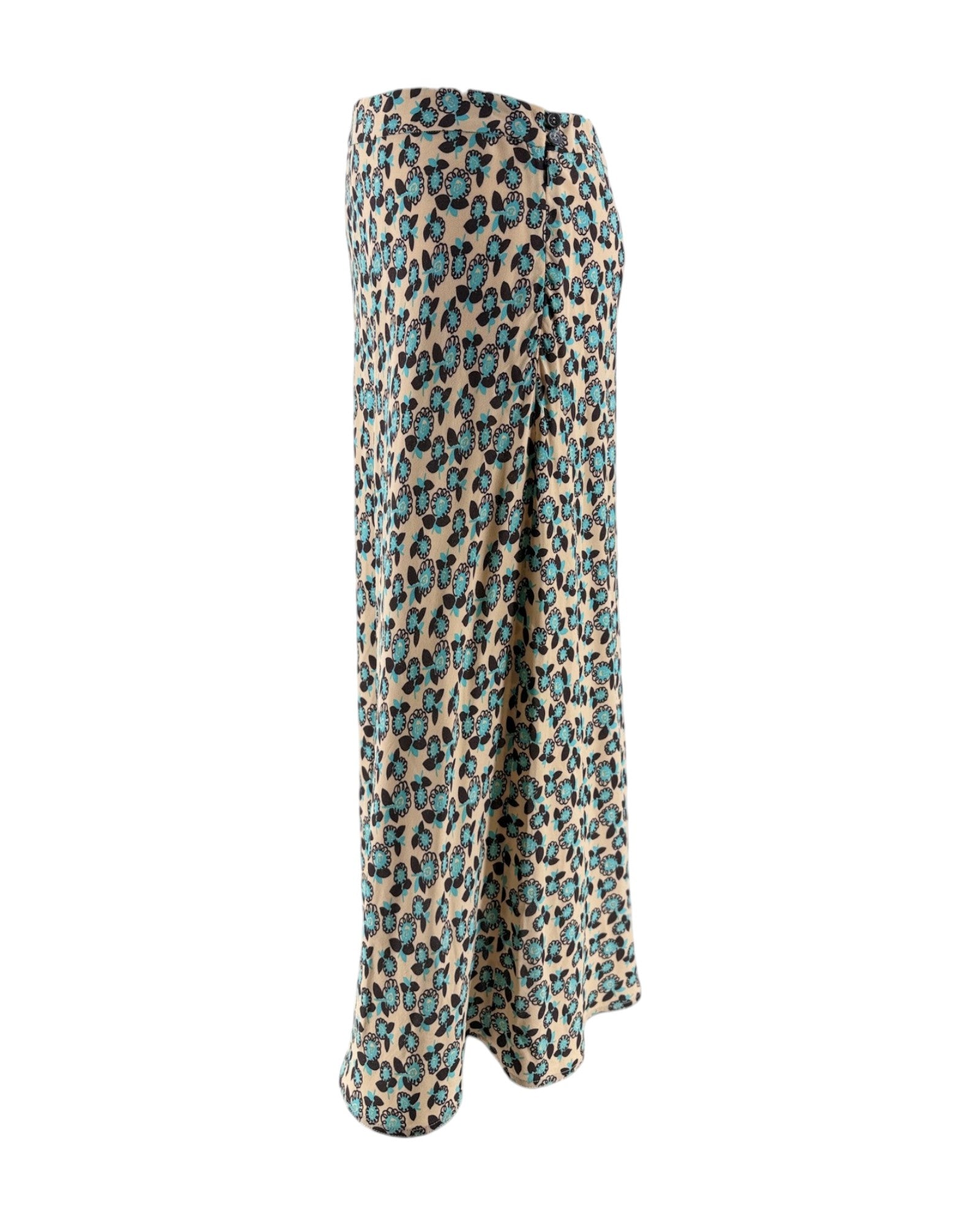 Floral print skirt on a white background