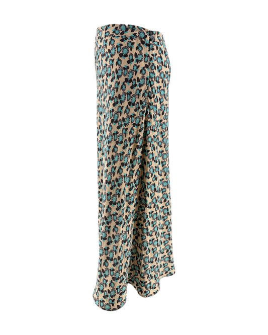 Floral print skirt on a white background