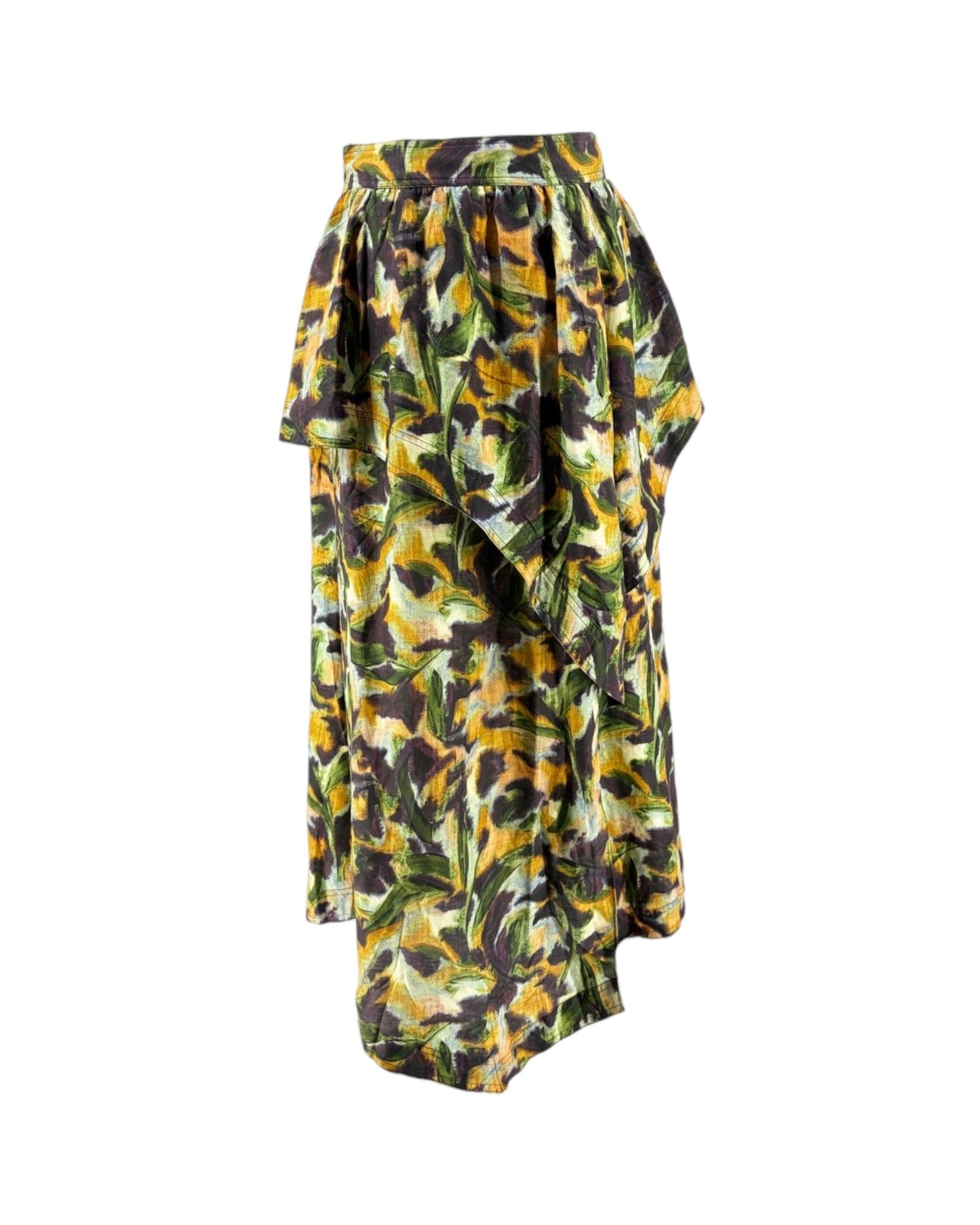 Floral patterned skirt on a white background