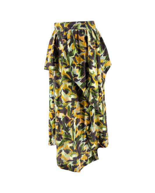 Floral patterned skirt on a white background