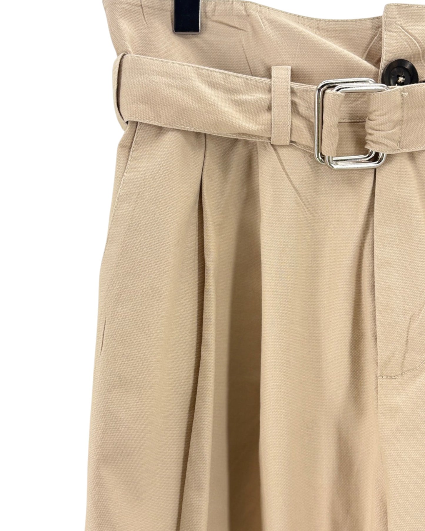 Tan trouser pants with belt