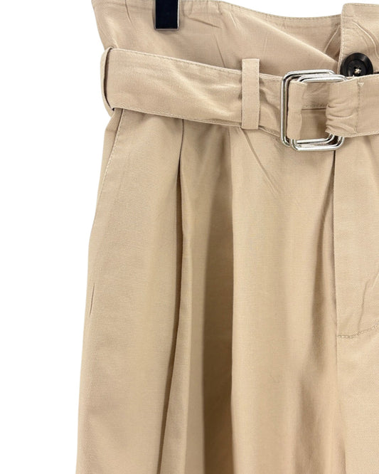 Tan trouser pants with belt