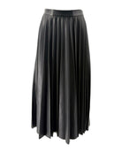 Black pleated skirt on a white background