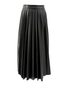 Black pleated skirt on a white background