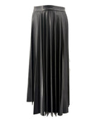 Black pleated skirt on a white background