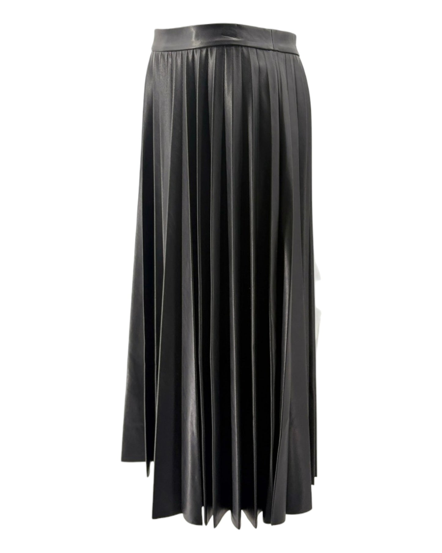 Black pleated skirt on a white background