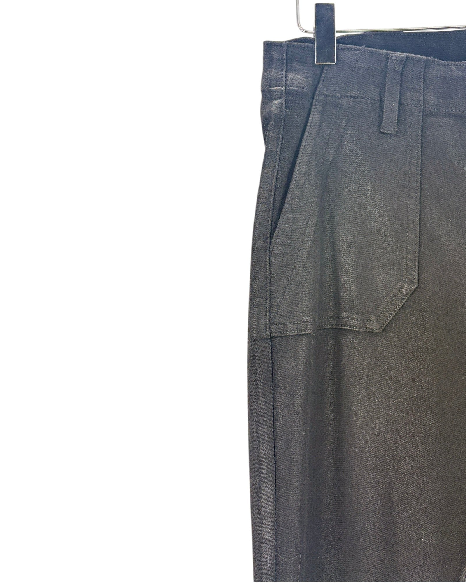 black pants on a white background