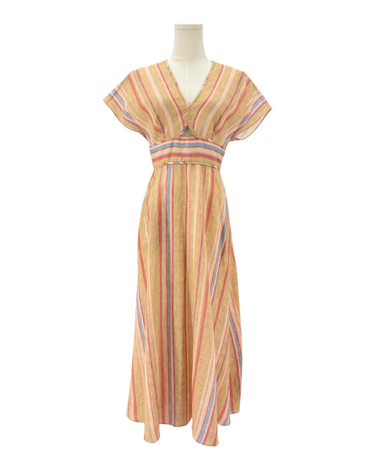 Pearl by Lela Rose linen striped dress