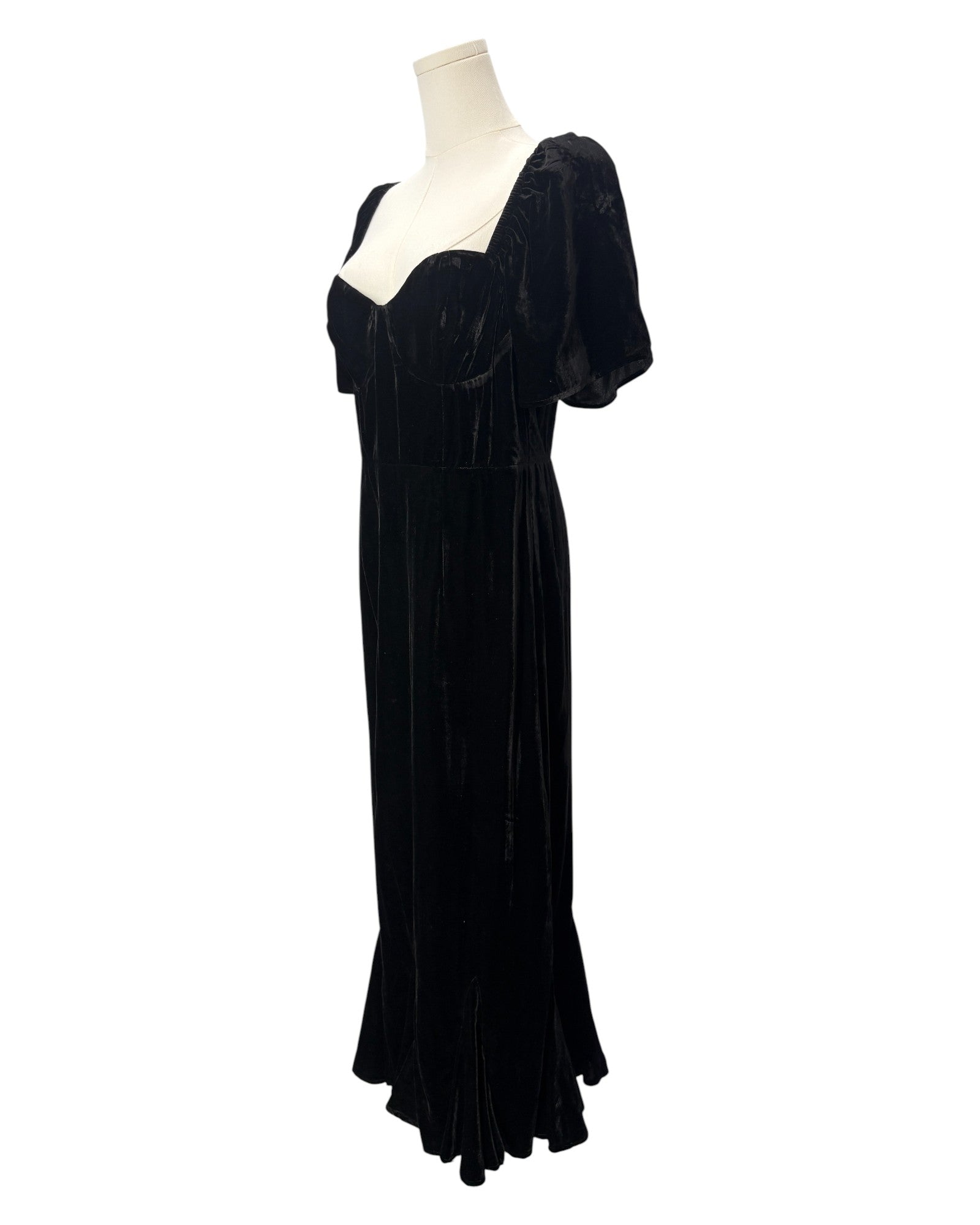 Rhode velvet lack bustier max dress