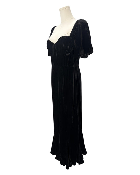 Rhode velvet lack bustier max dress