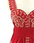 Rails Red dress with white floral patterns 