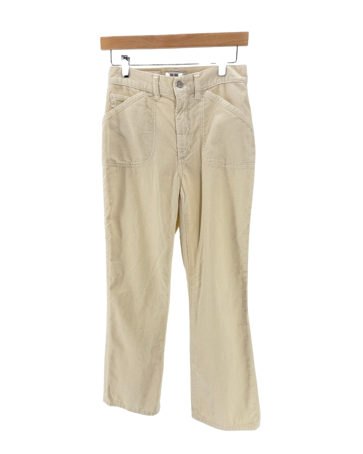 Beige Corduroy Pants on a white background