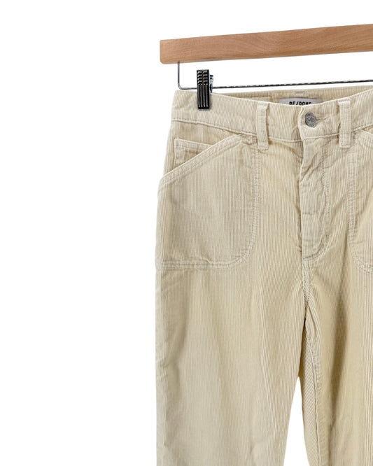 Beige Corduroy Pants on a white background
