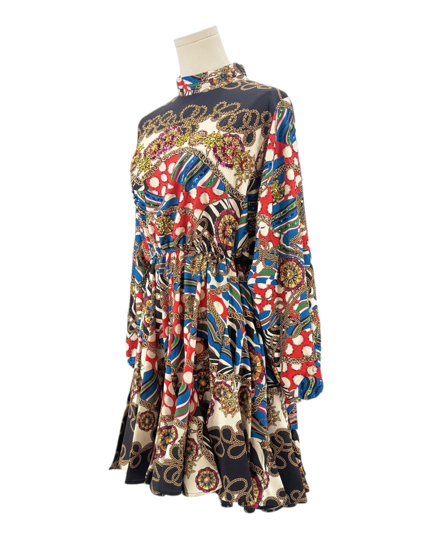 Rhode Caroline Chain Print Mini Dress