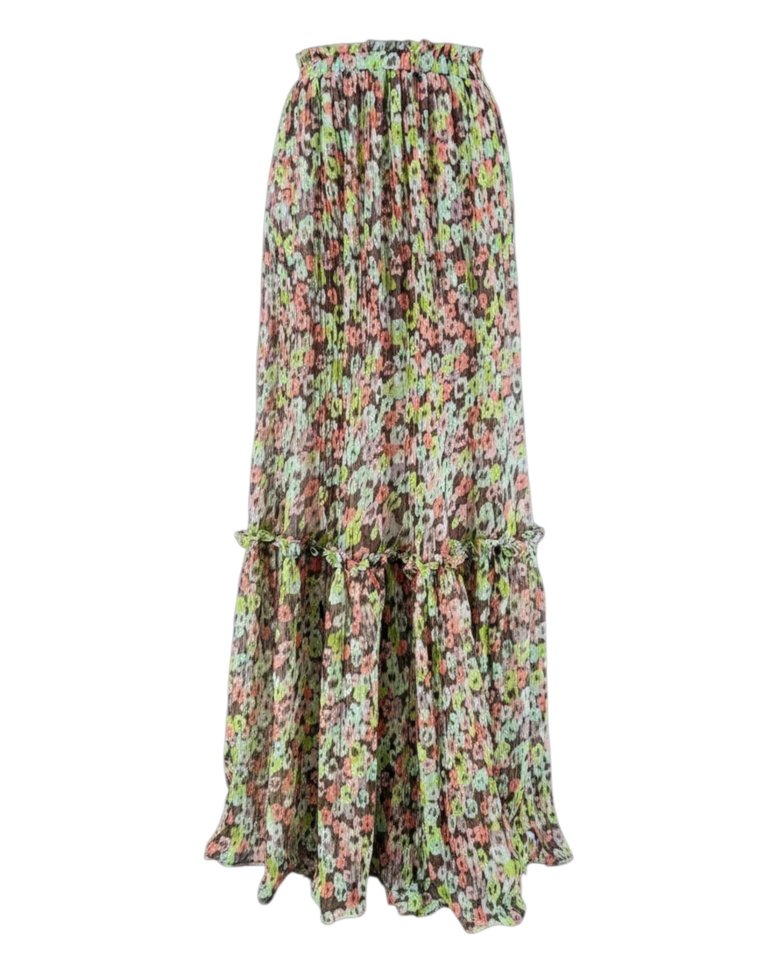 Floral patterned skirt on a white background