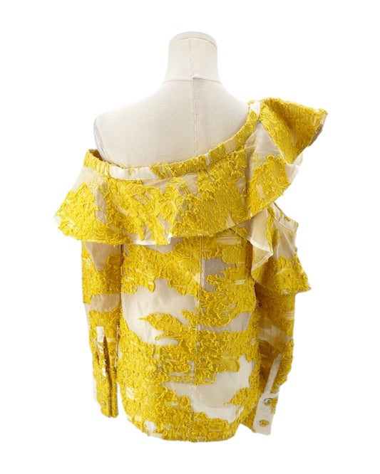 Self Portrait Floral Print Asymmetrical Blouse