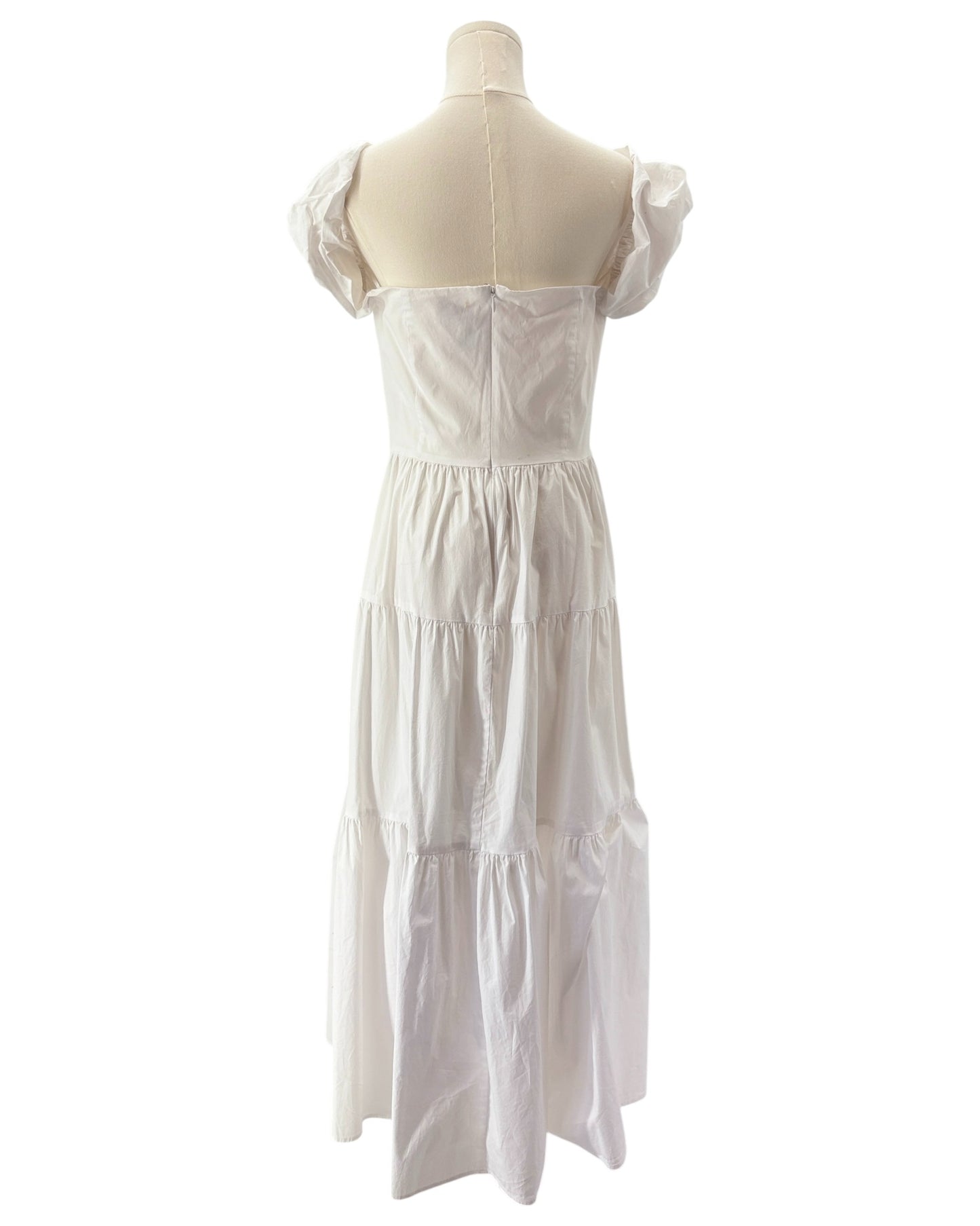 Staud white maxi dress 