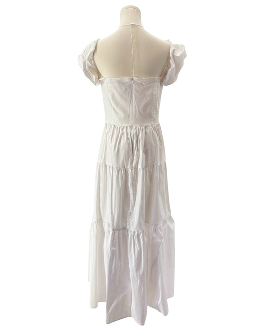 Staud white maxi dress 