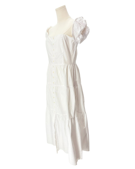 Staud white maxi dress 