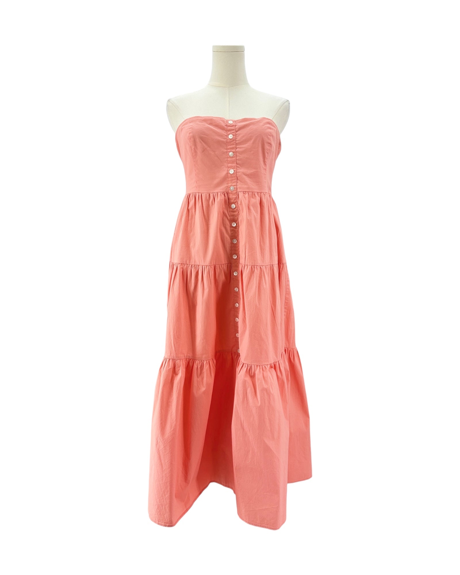 Staud coral maxi dress
