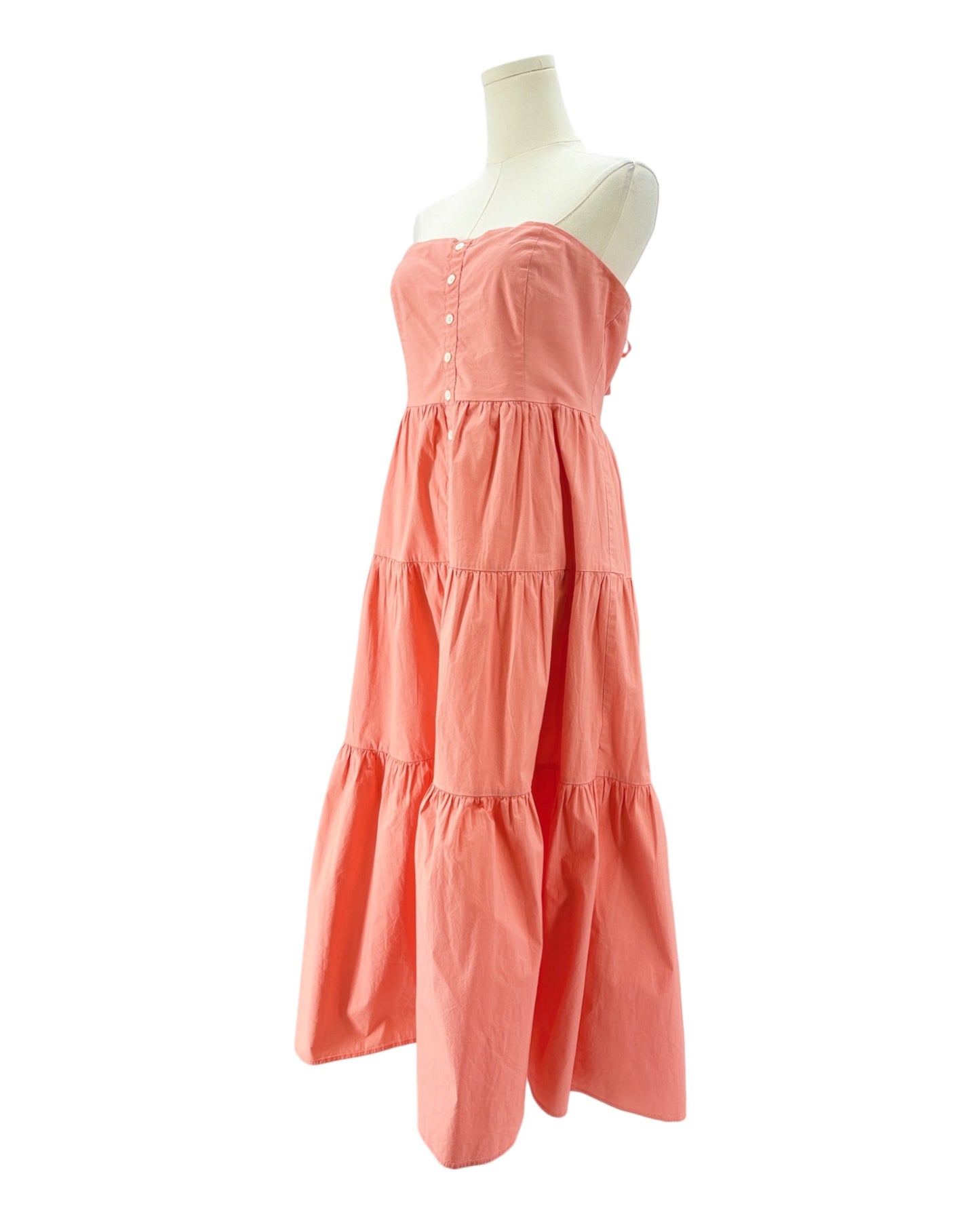 Staud coral maxi dress