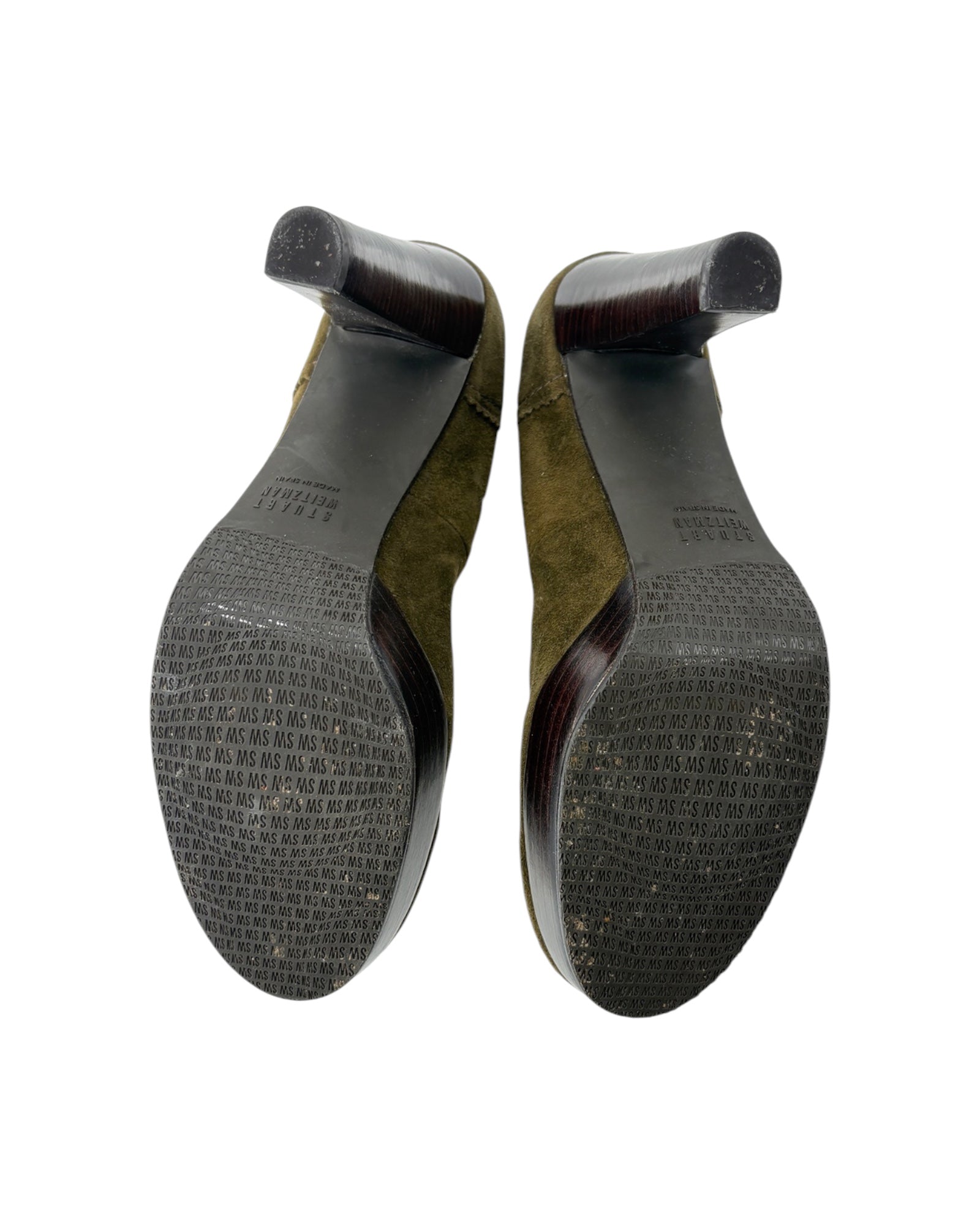 Pair of shoe soles on a white background