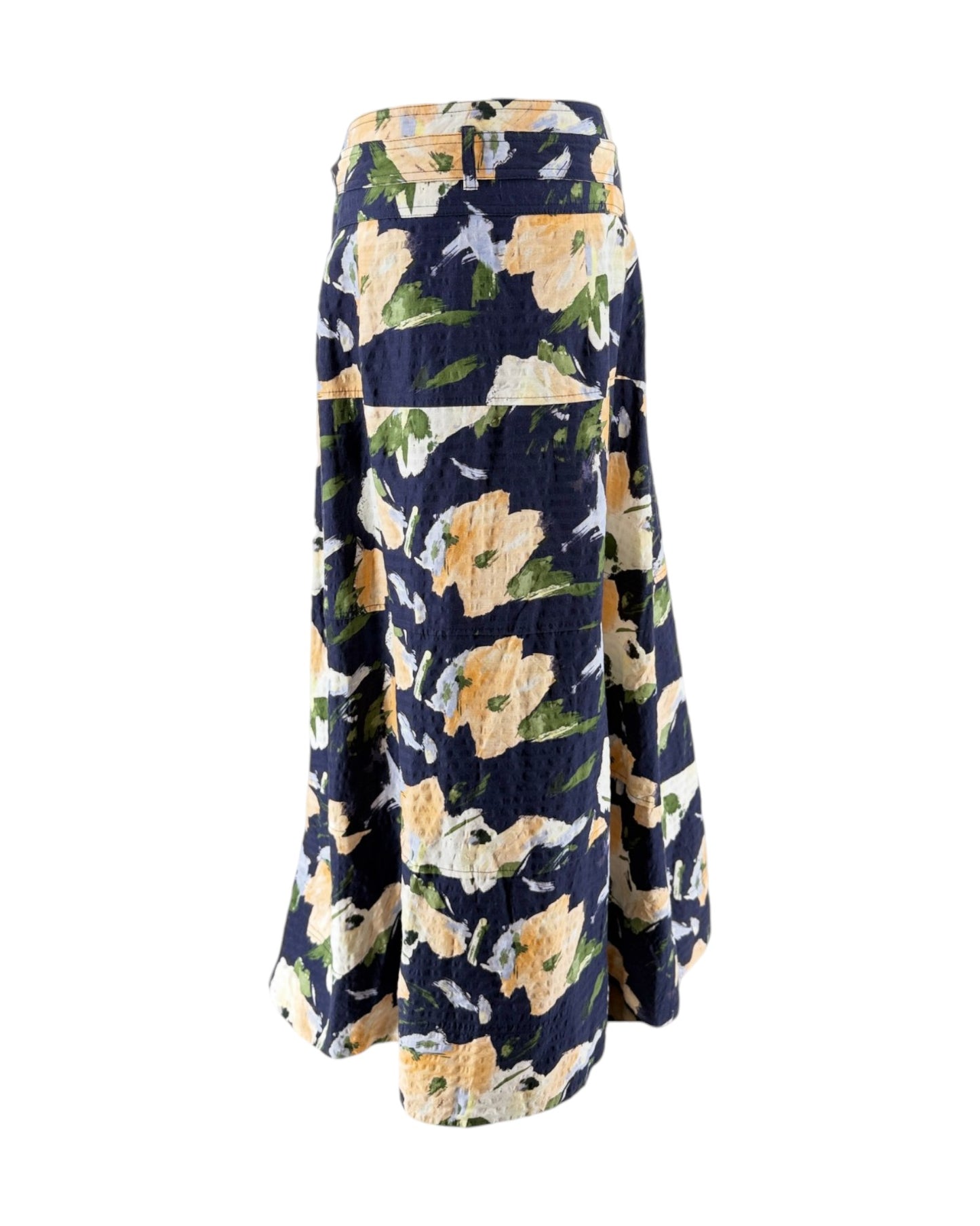 Floral patterned skirt on a white background