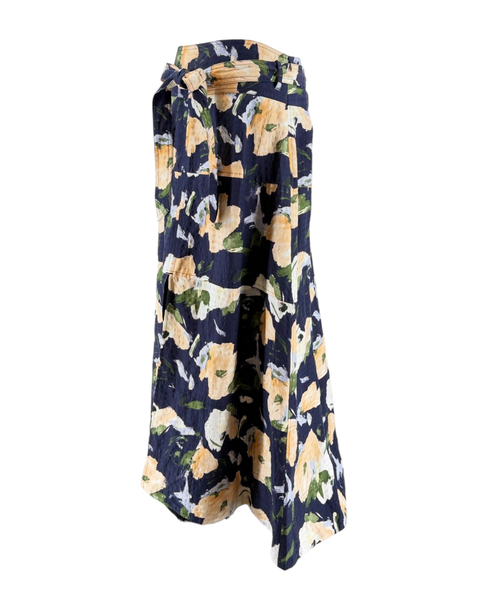 Floral patterned skirt on a white background