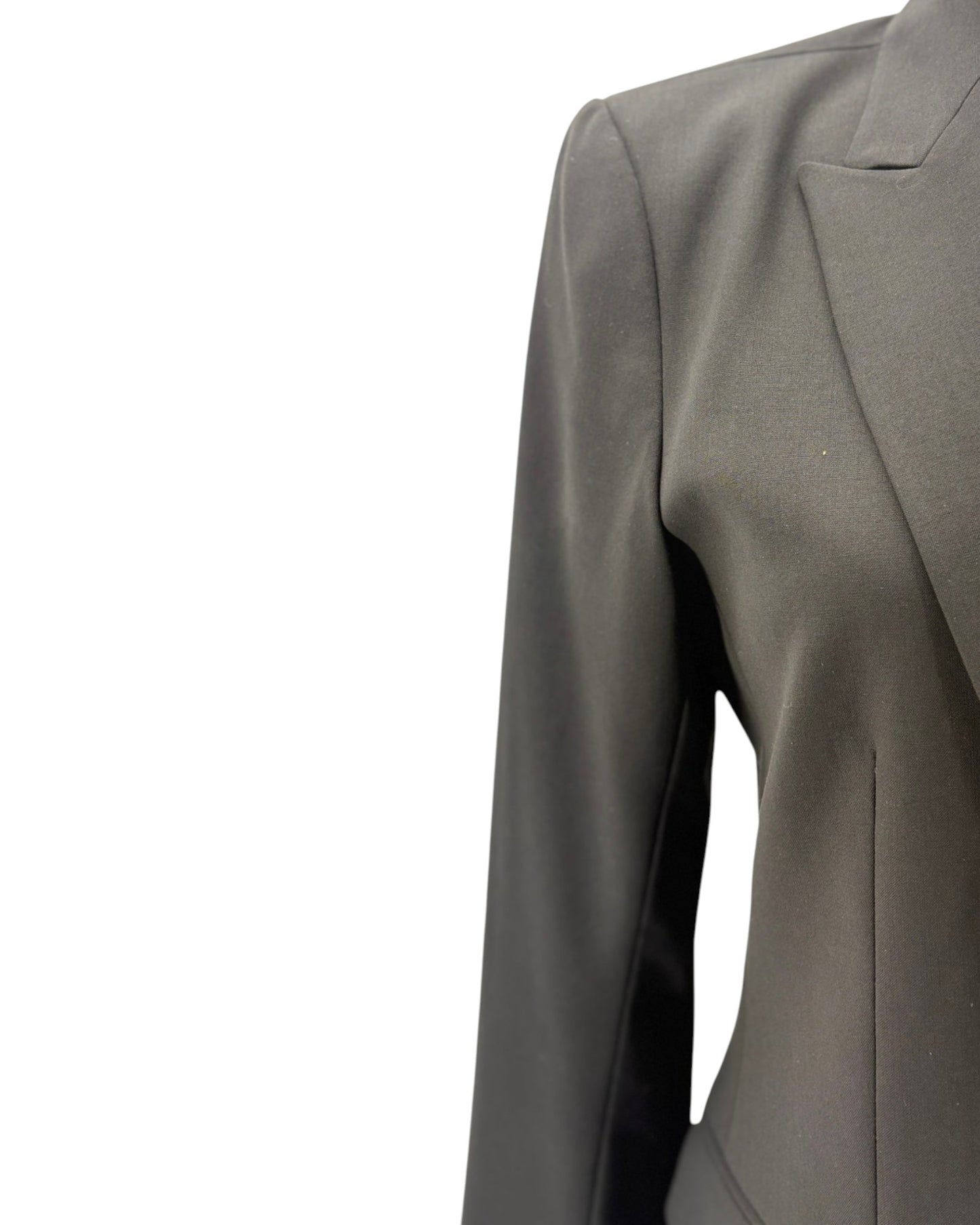 Black suit jacket on a white background