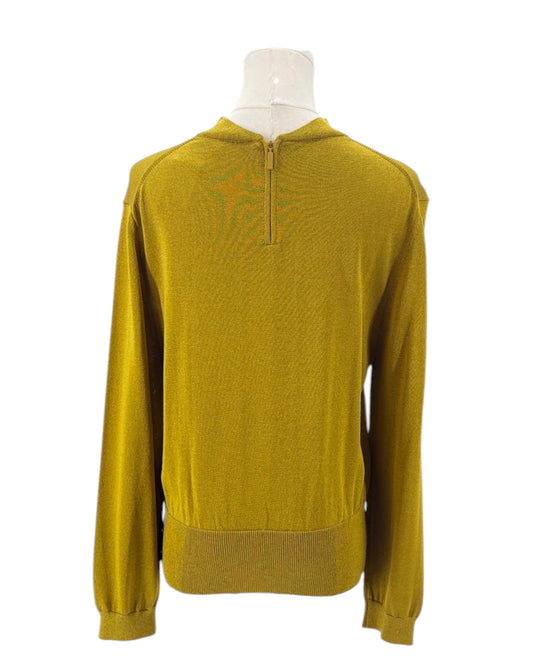 Tibi Mustard Yellow Metallic Sweatshirt